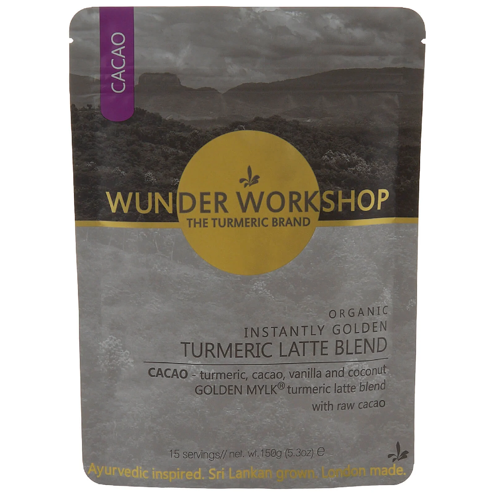 WUNDER WORKSHOP Instantly Golden Cacao Vegan Turmeric Latte - 150g Immagine 1