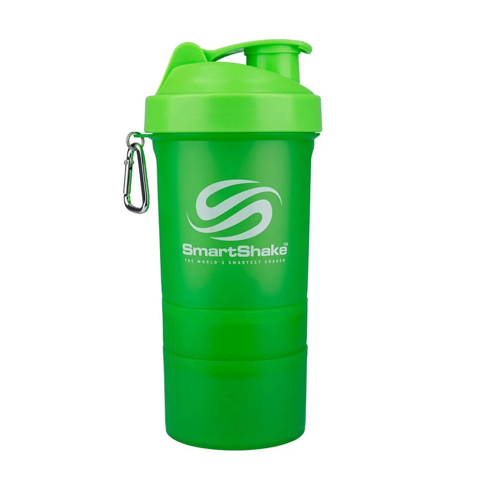 Smartshake 600ml Multi Storage Shaker Bottle - Neon Green Immagine 1