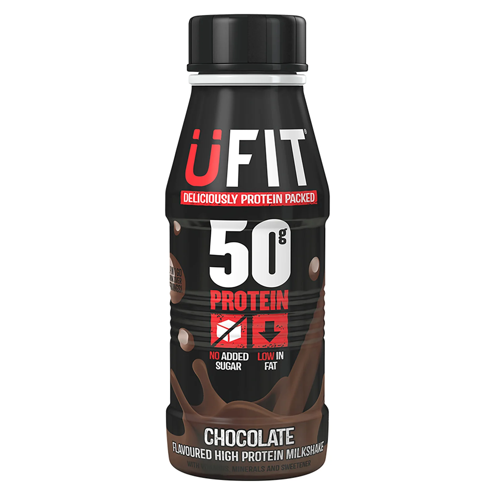 UFIT High Protein Milkshake - 6 x 500ml - 6 x 500ml - Cioccolato Immagine 1