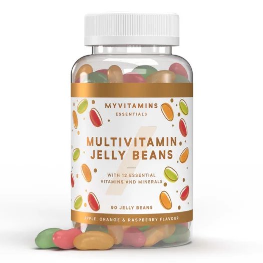 Multivitaminico in caramelle gommose - 90Gummies - Apple, Orange & Raspberry (Jelly Beans)