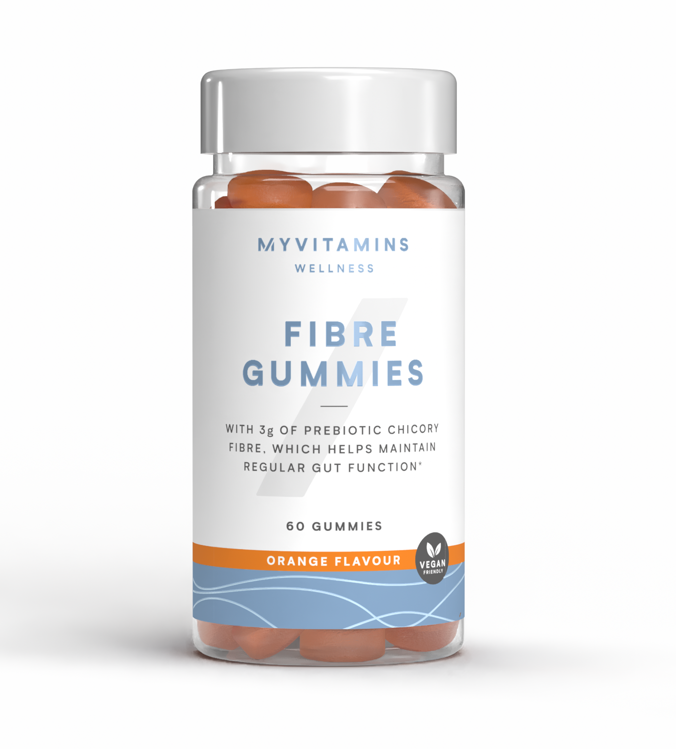 Myvitamins High Fibre Gummies - 60 gummies, 30porzioni - Arancia Immagine 1